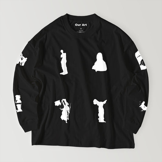 louvre (Camiseta negra de manga larga)