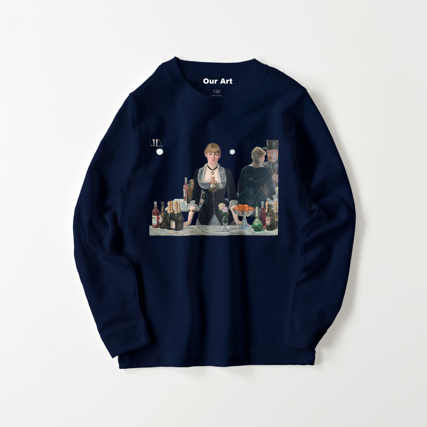 Un bar aux Folies Bergère - kid's Long Sleeve T-Shirt