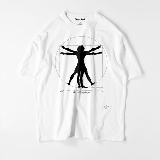 Hombre de Vitruvio (Camiseta blanca)