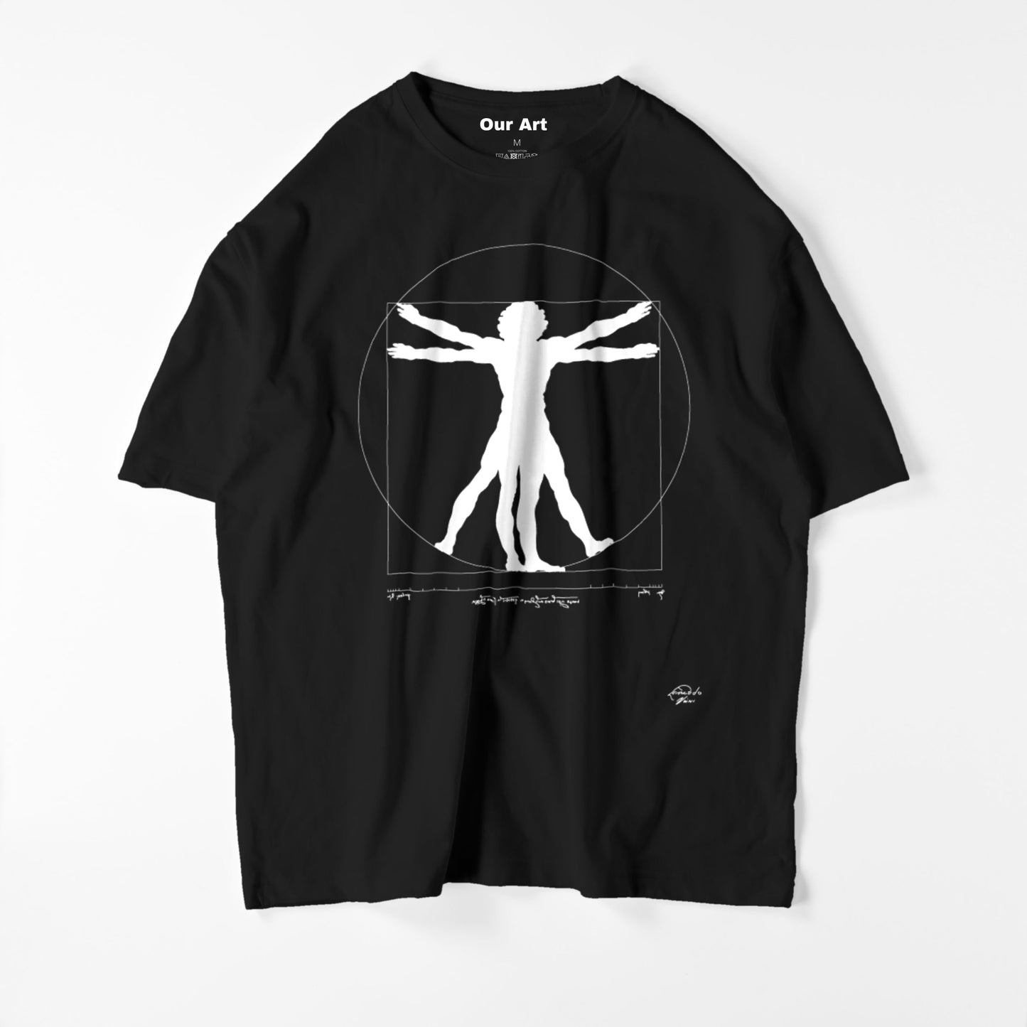 Vitruvian Man  (Black t-shirt)