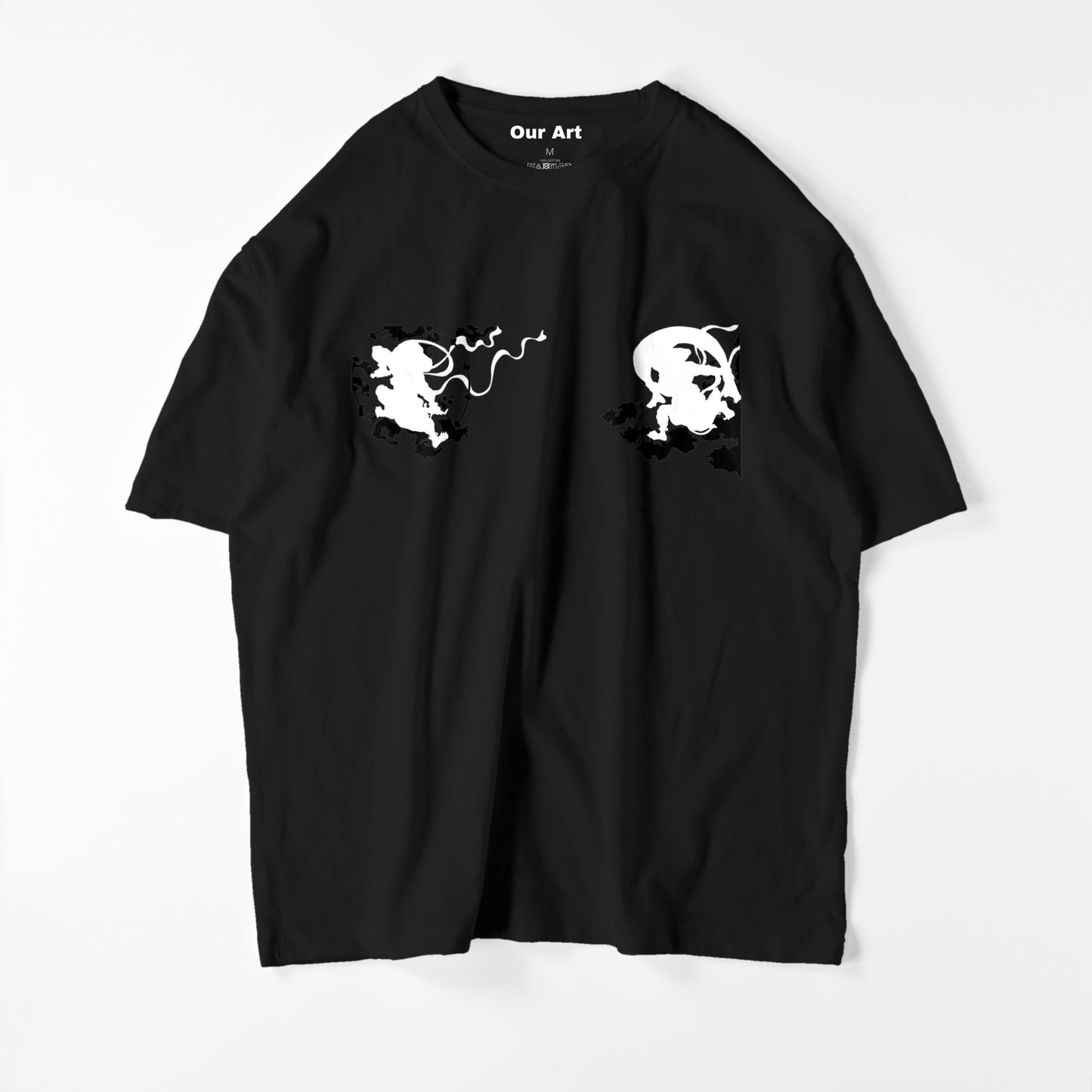 Wind God and Thunder God Screens  (Black t-shirt)